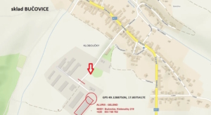 Mapa sklad v Bučovicích