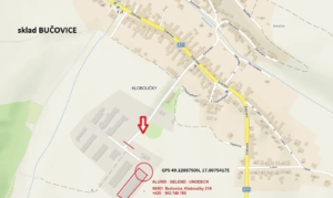 Mapa sklad v Bučovicích